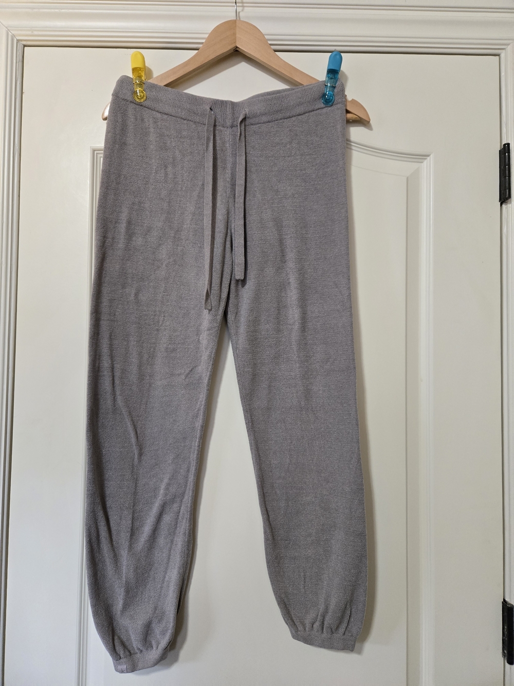 Barefoot Dreams Cozy Chic Ultra Lite Super Soft Gray Knit Lounge Joggers